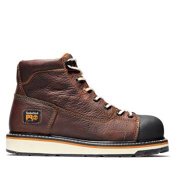 Timberland Férfi PRO Gridworks 6" Alloy Toe Munkavédelmi Bakancs Barna